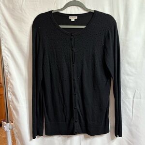 Merona Black Women's XL Cardigan Sweater Party Holiday Event